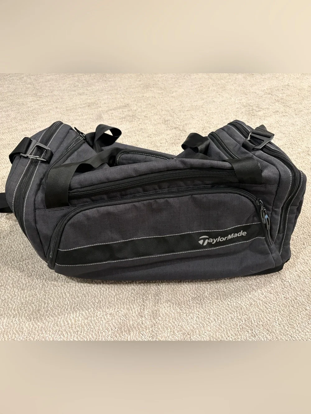 TaylorMade Black and Gray Men's Duffel Bag